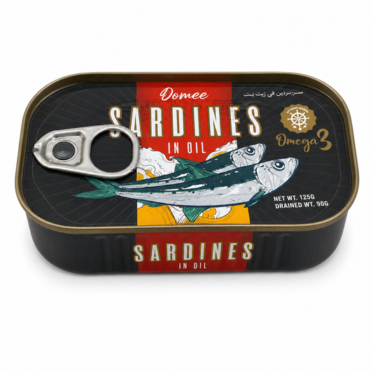 Domee Sardines in Oil is a 125g canned seafood